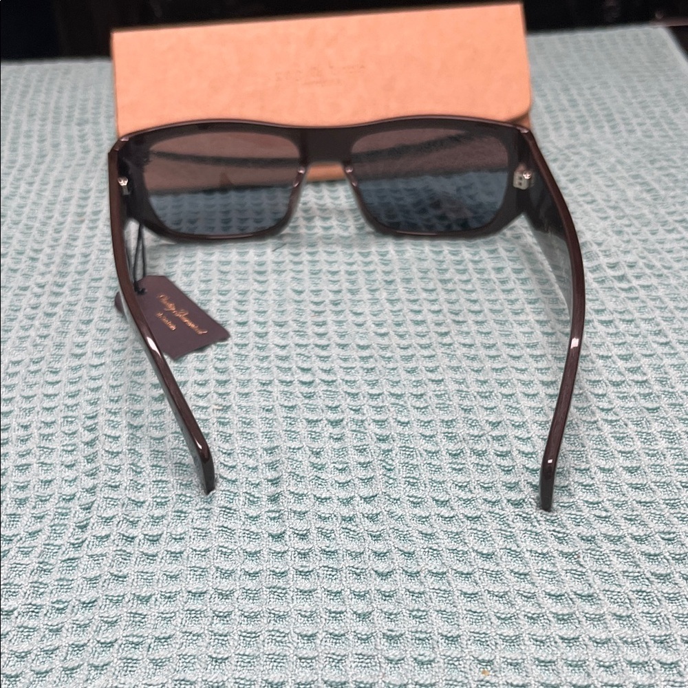 Rag & Bone Brown Rectangular Sunglasses - image 6